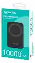 Adata R100, Power Bank 10000mah, Carga Inalámbrica Magnética Color Negro