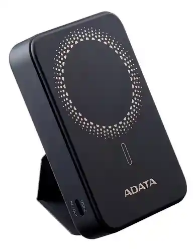 Adata R100, Power Bank 10000mah, Carga Inalámbrica Magnética Color Negro