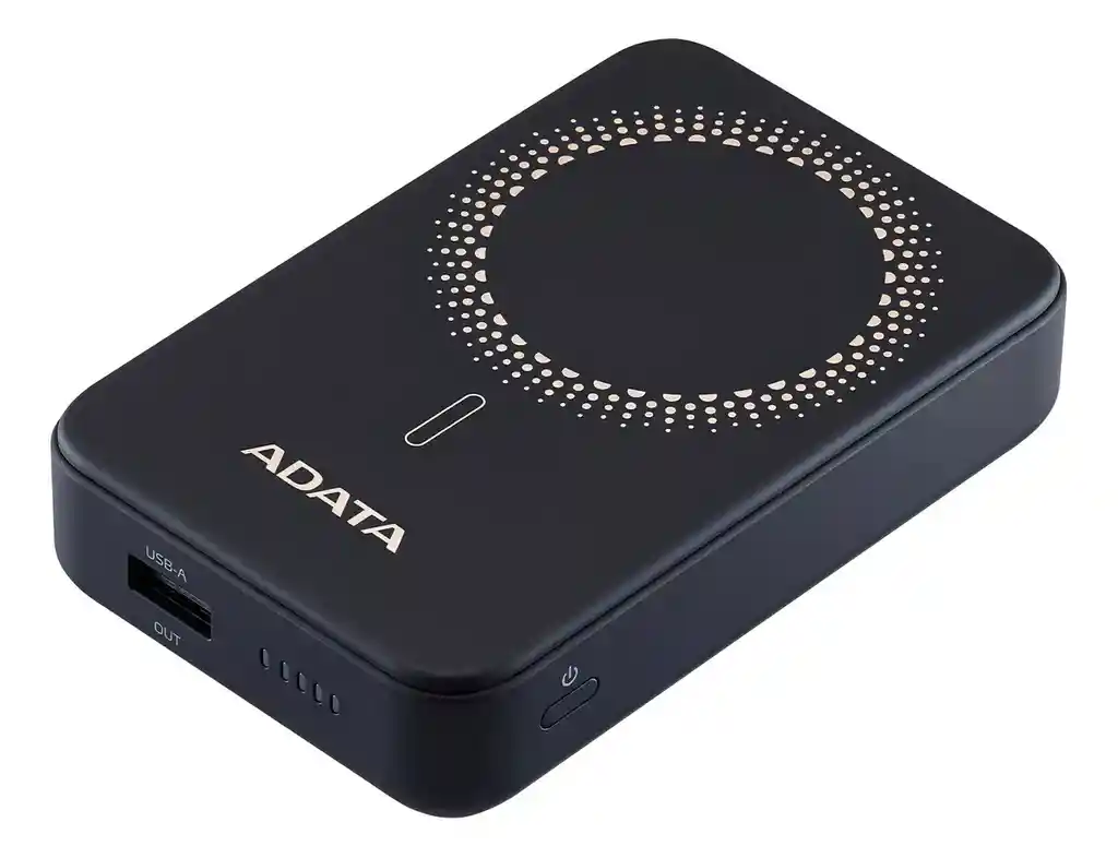 Adata R100, Power Bank 10000mah, Carga Inalámbrica Magnética Color Negro