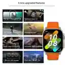 Reloj Inteligente Deportivo Smartwatch T900 Ultra 49mm, Plateado Y Correa Gris