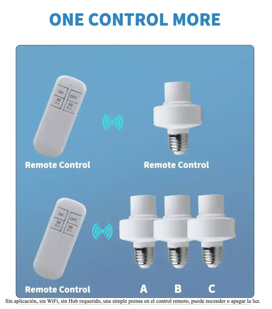 Enchufe Bombillo Control Interruptor Inteligente Bombillo