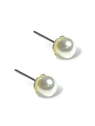 Arete En Plata Ley 925 Con Perla, Topito En Plata Ley 925, Joyería Joyas, Aretes En Plata