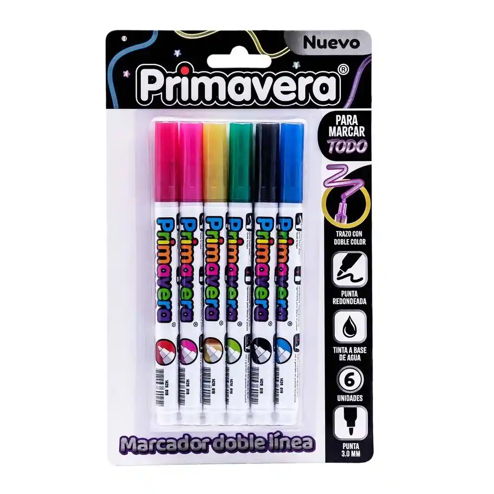 Marcadores Multicolor Doble Linea