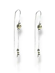 Arete En Plata Ley 925 Con Piedra Bañada En Oro De 14k Colgante, Joyeria Joyas, Aretes En Plata