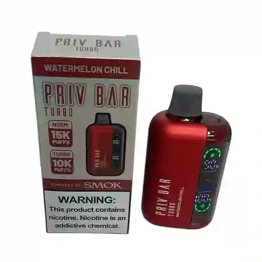 Vape Priv Bar 15000 Puffs Sandia Fria Vaper Vapper Vapeador Cigarrilo Electronico