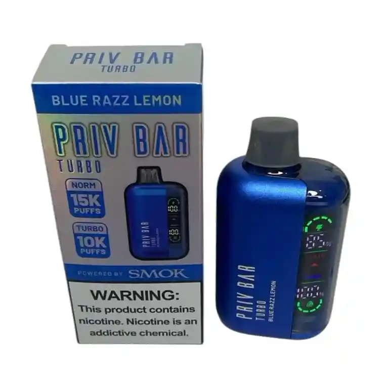 Vape Priv Bar Blue Razz 15000 Puffs Vaper Vapper Vapeador Cigarrilo Electronico
