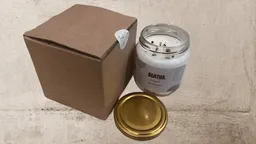 Vela Con Aroma A Verbena 200 Gramos De Cera Y Cristalitos De Obsidiana