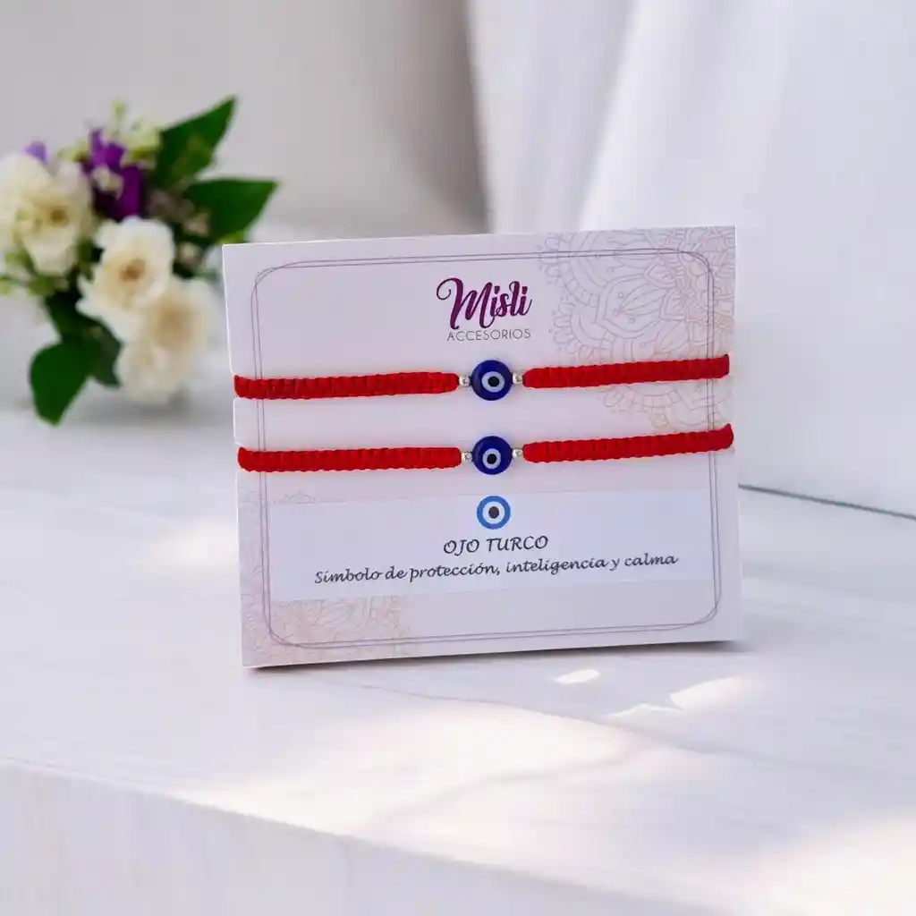 Set Pulseras De Proteccion Ojo Turco Tejidas Para Compartir