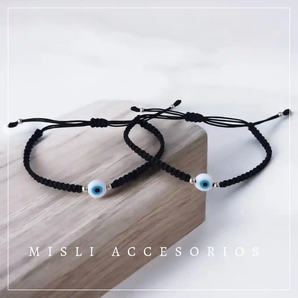 Set Pulseras De Proteccion Ojo Turco Tejidas Para Compartir