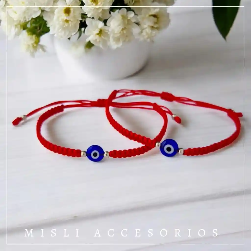 Set Pulseras De Proteccion Ojo Turco Tejidas Para Compartir