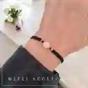 Pulsera Tejida Medalla De San Benito - Manilla De Protección Color A Elección