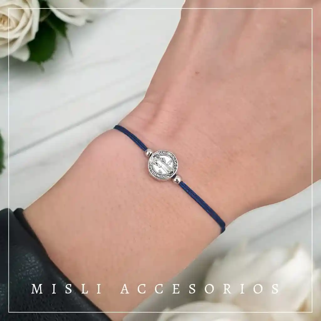Set Pulseras Medalla San Benito Protector - Manillas Para Compartir