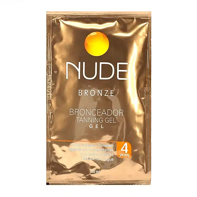 Nude Bronceador Tanning Gel Bronze en Sachet 