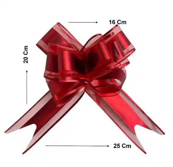 Moño Lazo Para Regalo Rojo