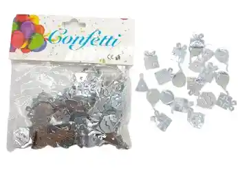 Confeti De Mesa Fiesta Plata