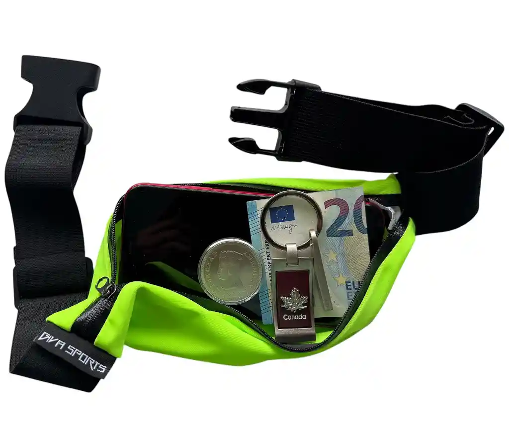 Canguro Deportivo Tipo Riñonera Impermeable Gvs55/ Neón
