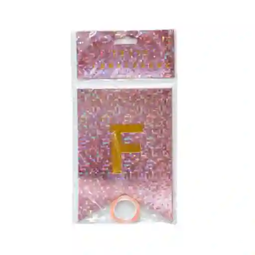 Banderín Letrero Feliz Cumple Oro Rosa Holografico
