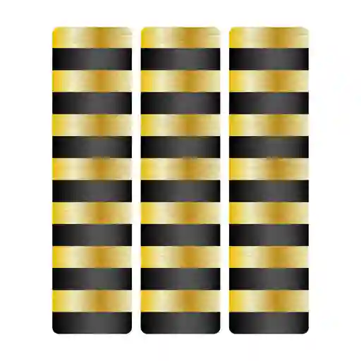 Serpentina Metalizada Dorado - Negro X 1 Paq