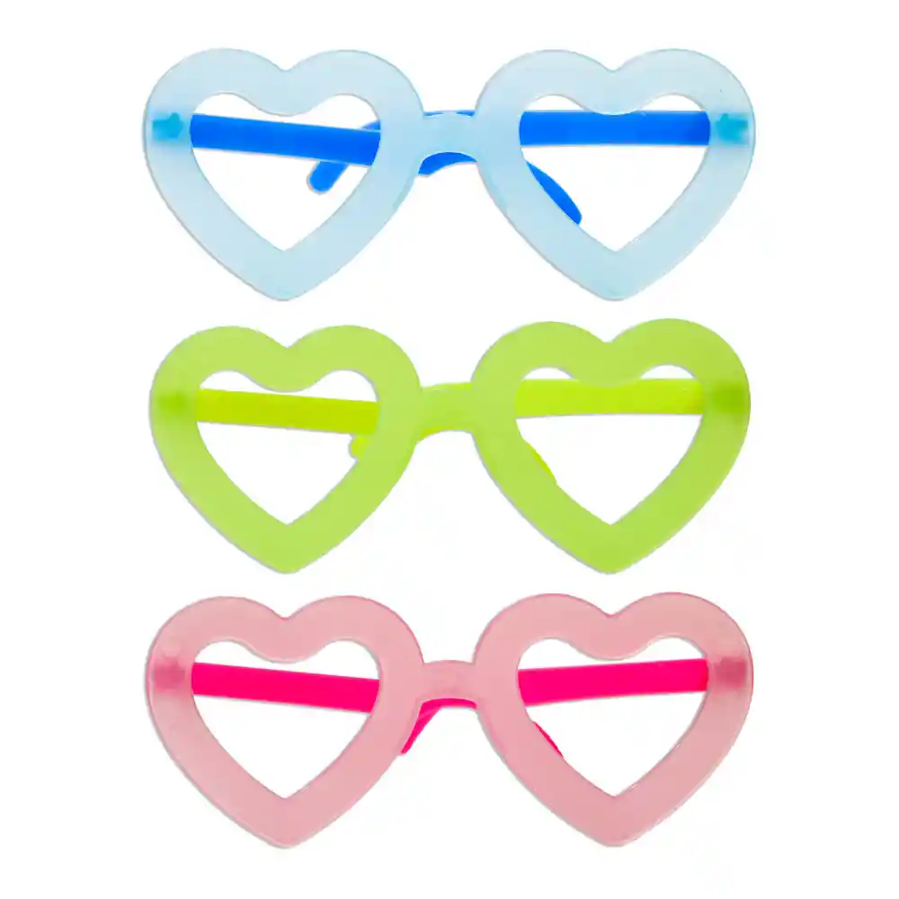 Gafas De Corazon Neon X 1 Und