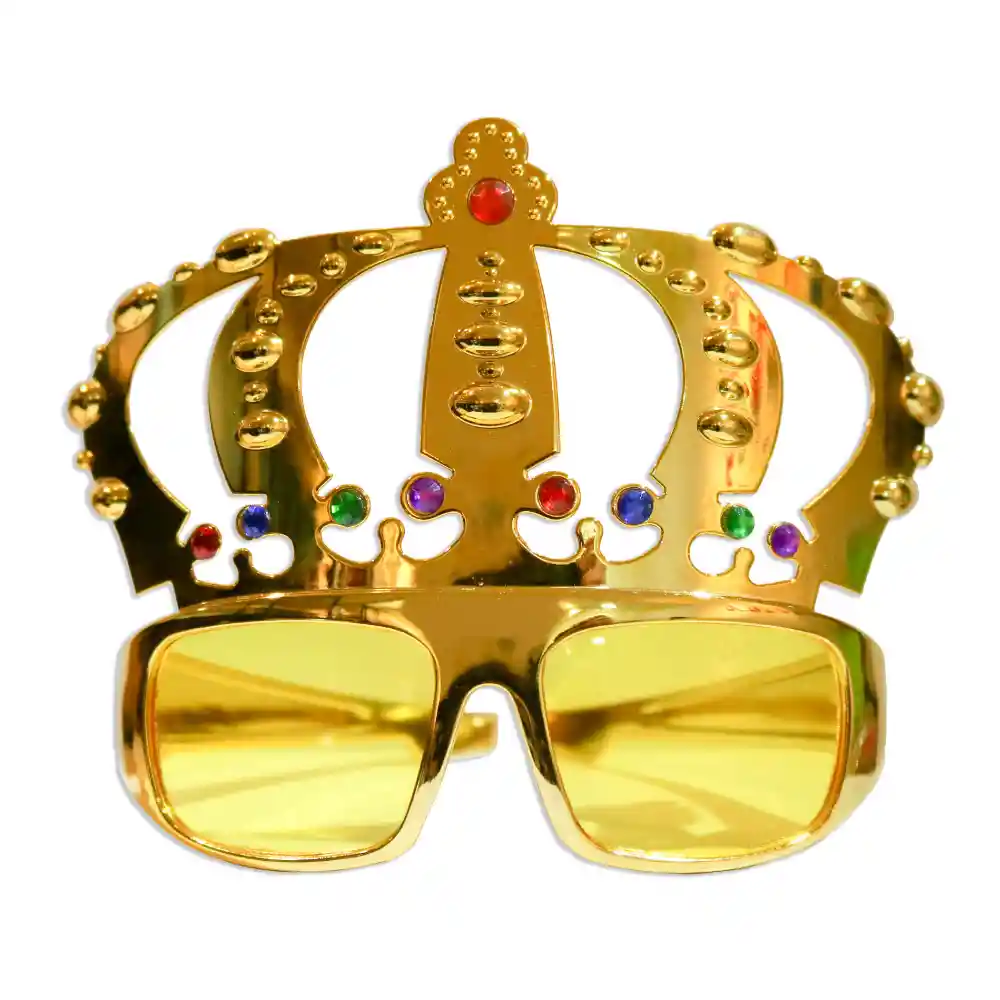 Gafas Corona Rey Dorada X 1 Und