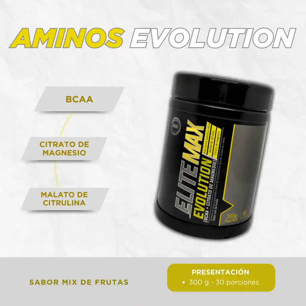 Aminoacidos Bcaa Evolution Elitemax