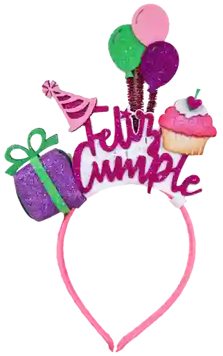 Tiara Feliz Cumple Colores X 1 Und
