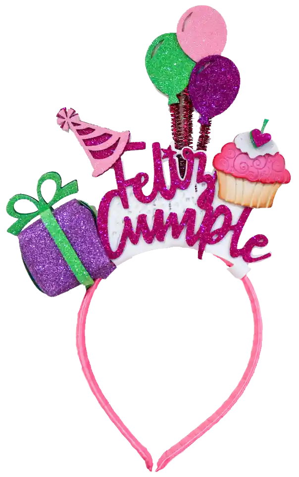 Tiara Feliz Cumple Colores X 1 Und