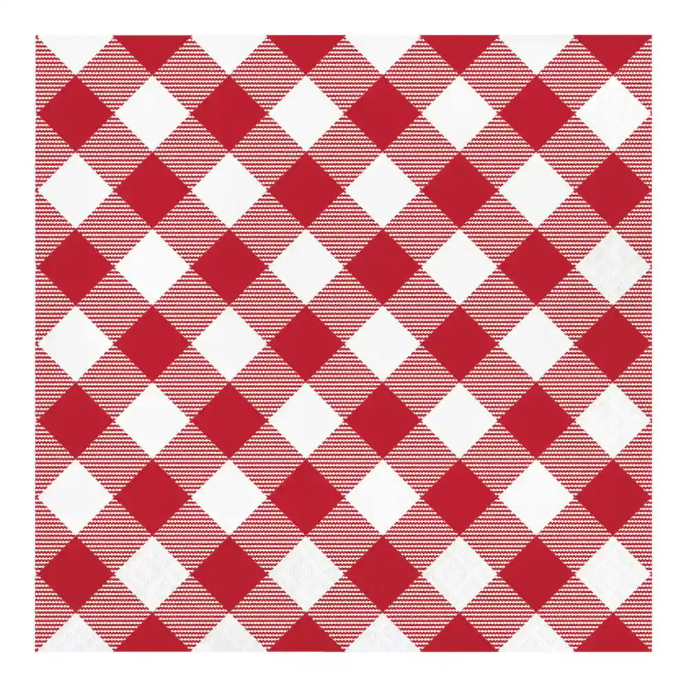 Servilletas Grandes Picnic Rojo X 16 Und