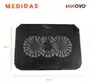 Base Refrigerante Doble Ventilador Soporte Para Computador Laptop Hasta 18'' Ajustable