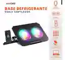 Base Refrigerante Doble Ventilador Soporte Para Computador Laptop Hasta 18'' Ajustable