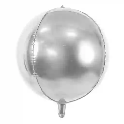 Globo Esfera 50" Plateada Metalizada X 1 Und