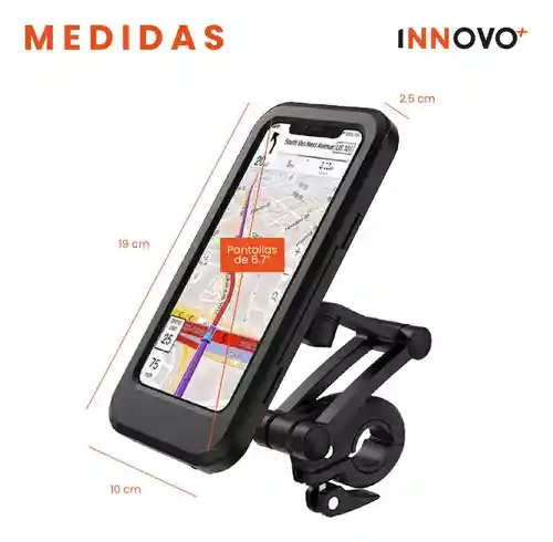Soporte Para Celular De Moto Bicicleta Ajustable Universal Con Táctil Innovo