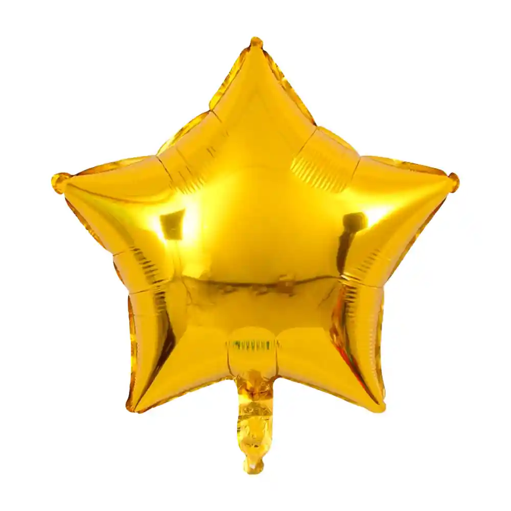 Globo Estrella Metalizado 18" Dorado X 1 Und