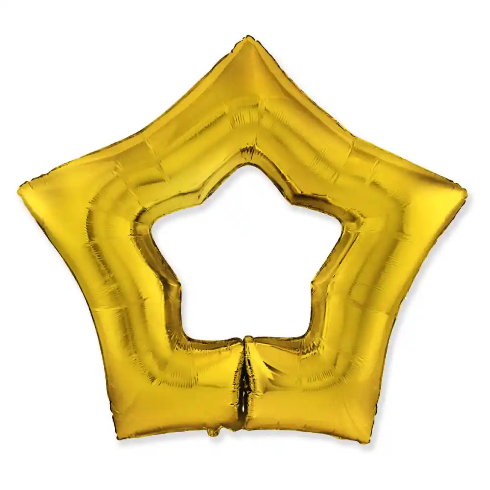 Globo Estrella Metalizado 40" Silueta Dorada X 1 Und
