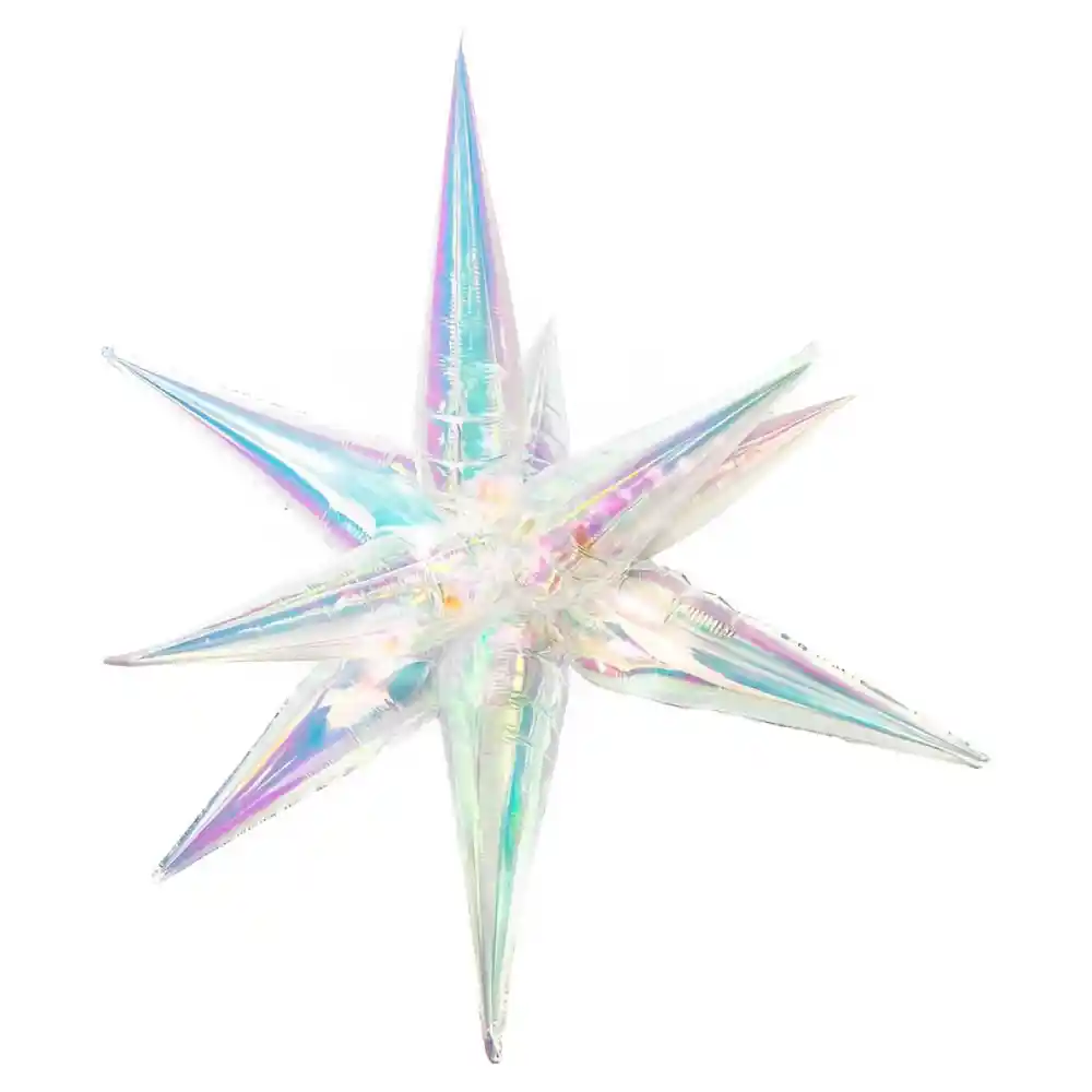 Estrella Metalizada 26" 12 Puntas Iridiscente X 1 Und
