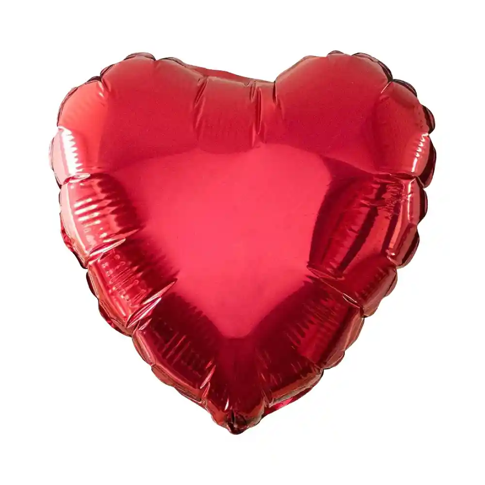Globo Corazon Metalizado 18" Rojo X 1 Und