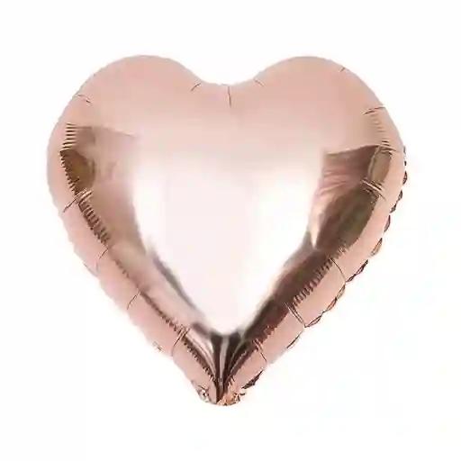 Globo Corazon Metalizado 18" Oro Rosa X 1 Und