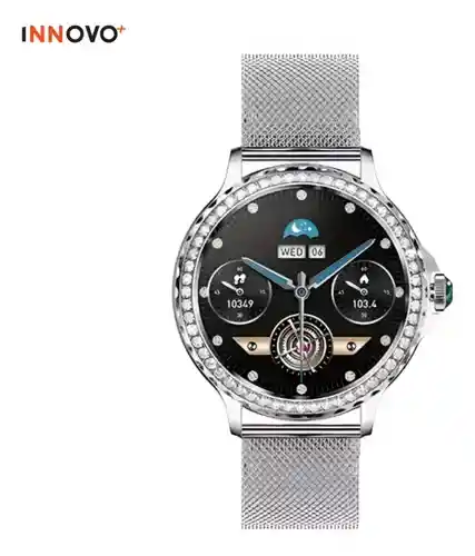 Reloj Inteligente Doble Pulso Amor Estilo Dama Mobulaa Plateador Innovo Tech