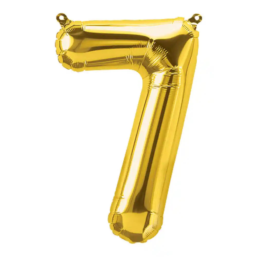 Numero Metalizado 7 Dorado 32"