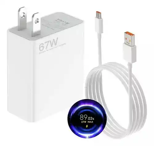 Cargador Xiaomi 67w Original Turbo Charge Max Carga Rapida