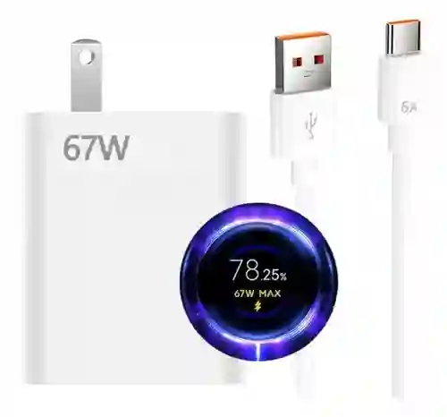 Cargador Xiaomi 67w Original Turbo Charge Max Carga Rapida