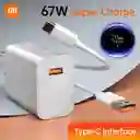 Cargador Xiaomi 67w Original Turbo Charge Max Carga Rapida