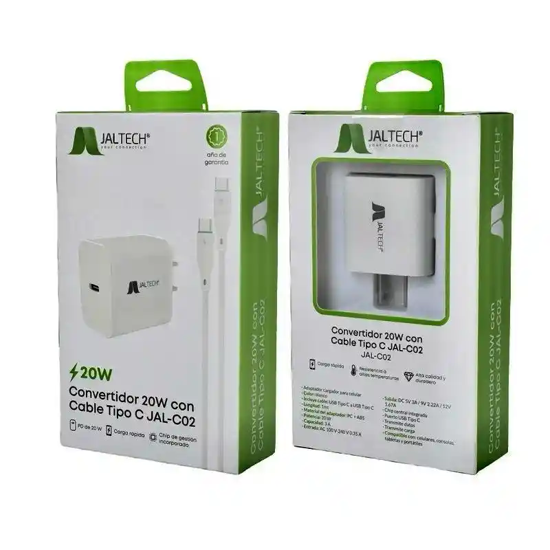 Cargador Carga Rapida 20w Tipo C Jaltech