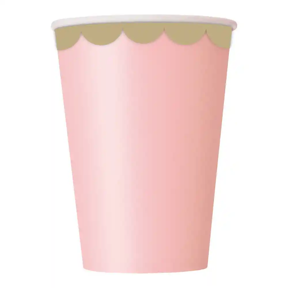 Vasos Curuba Borde Dorado X 10 Und