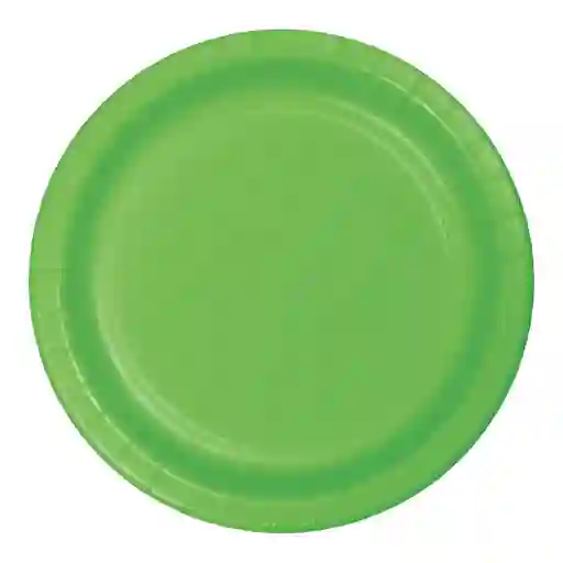 Plato 7" Verde Limon X 8 Und