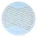 Plato 7" Azul Linea Dorada X 8 Und