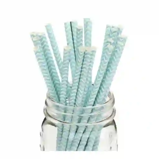 Pitillos Zigzag Verde Menta X 20 Und