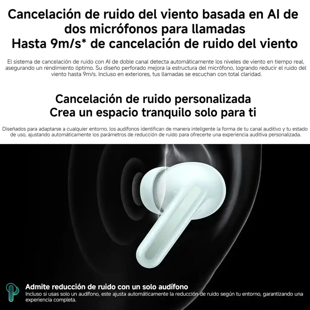 Xiaomi Redmi Buds 6 Audífonos Táctil Anc 2-mic Ip54 Blk