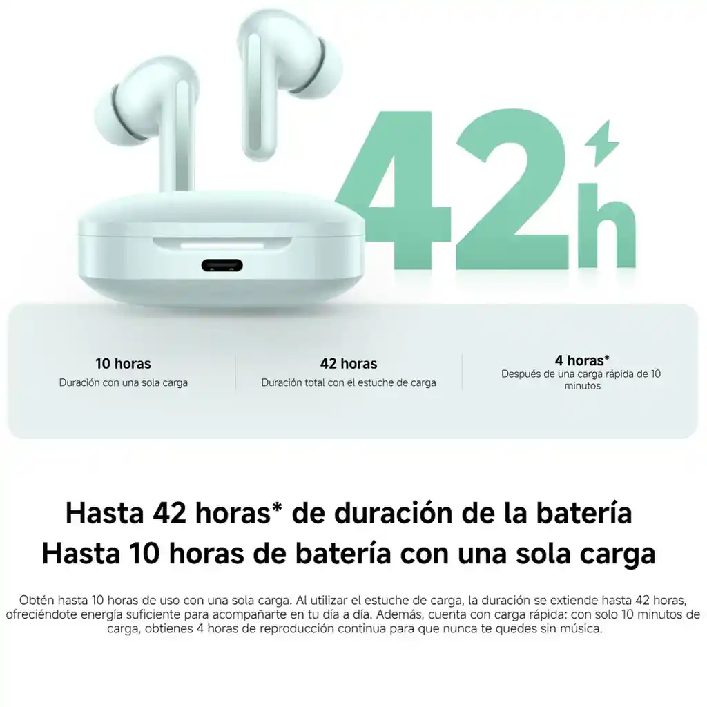 Xiaomi Redmi Buds 6 Audífonos Táctil Anc 2-mic Ip54 Blk