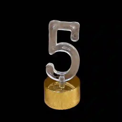 Numero 5 Con Luz Multicolor Led X 1 Und